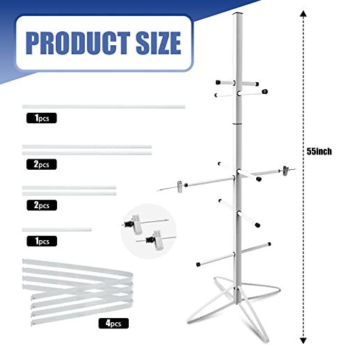 Hockey Equipment Dryer Rack Metal Hockey Equipment Gear Hockey Equipment Dryer Gear Holder Sports Tree Dryer Stand Deluxe Model Gear Drying Rack for Boys Hockey Football Lacrosse 55 x 21 Inch - Image 3