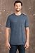 District Made DM130 Mens Perfect Tri Crew Tee, L, Navy Frost