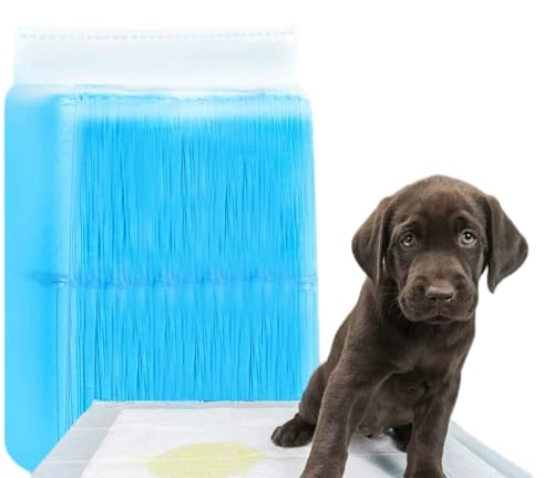 Qtouzkul 厚手の犬用尿パッドペットティッシュ、使い捨ておむつ犬用おむつ、高吸収性、消臭、犬猫兼用、 室内用、ペット用品、多種類選択可(超薄型,M50錠)