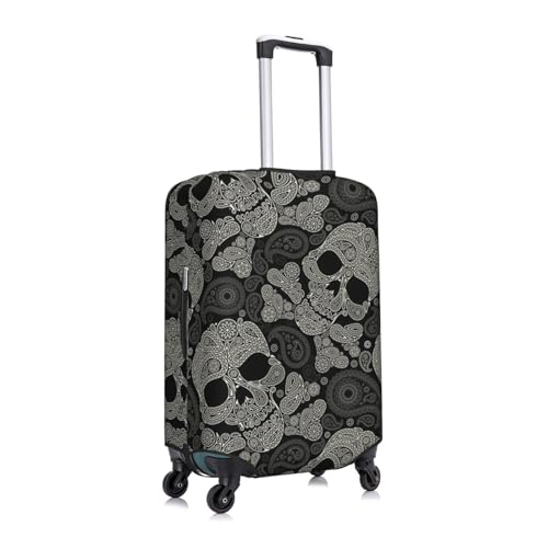 Skull Print Luggage Suitcase Covers Elastic Washable Luggage Protector Luggage Covers For Suitcase3