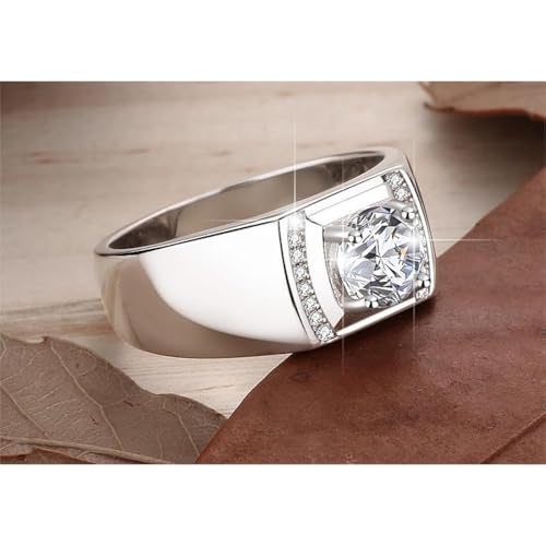 14K Gold 1ct Super Sparkling Wedding Rings for Men and Diamond Ring, D-color VVS2, An Ideal Father's Day Gifts3