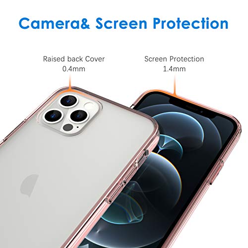 Image of JETech Case for iPhone 12 /12 Pro, Anti-Yellowing, Rose Gold