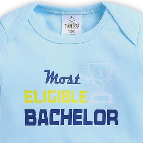Image of TINYO Boy's Letter Print Regular Fit Bodysuit for Baby Kids