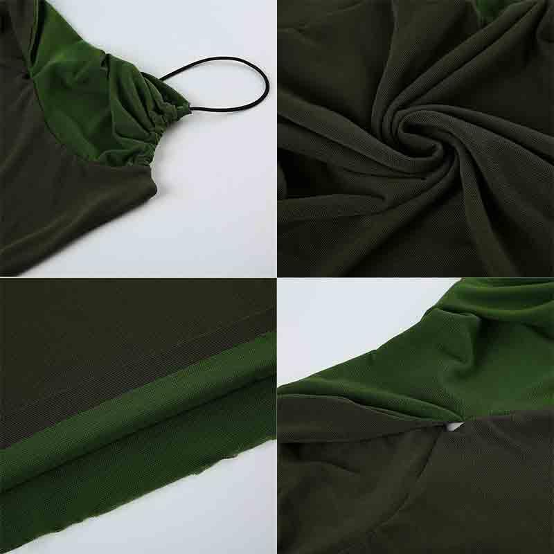 Women's spicy girl style mesh camisole vest street trend slim fit short V-neck sleeveless top 5