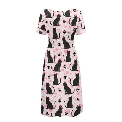 Image of Women's Summer Formal Dresses Short Sleeve Wrap V Neck Dresses Bridesmaid Wedding Guest Dress with Pockets