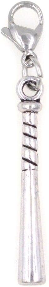 Baseball Bat Sports Clip on Charm Perfect for Necklaces Bracelets 103I