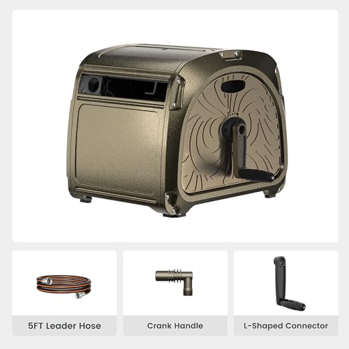 Giraffe Tools SW-5 Sw5 Metal Hose Reel Box, Heavy Duty Garden Hose Storage Reel Hideaway thumb #4