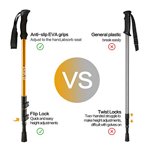 Hrking Lightweight Terrain Showshoes Set For Women Men And Kids, With Trekking Poles And Carrying Tote Bag, 14"/ 21"/ 25"/ 30",Gold/Pink Red/Blue #TOP3