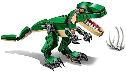 LEGO 31058 Creator Potężne Dinozaury, Figurka T-Rex, Kreatywny Zestaw do Budowania, Prezent na Urodziny lub Mikołaja dla Chłopców i Dziewczynek w wieku 7-12 lat