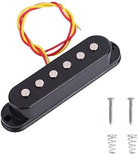 Guitar Pickup, Electric Guitar Single Coil Sound Pickup Audio Transducer for ST Guitar Replacement Part(Black)