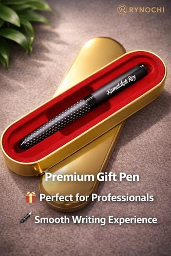 Image of Customized Metal Ballpoint Pen with Free Name Engraving | Premium Personalized Pen for Office, Gifting & Professionals (White,Black)