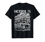 Victoria Texas USA classico stile anni '40 o '50 stile auto art con uno stile industriale, retrò, vintage, artistico. Bel dettaglio e linee fluide. Design fantastico per gli appassionati di automobili, chiunque ami Victoria, auto d'epoca, auto d'epoca e design di auto d'epoca.
