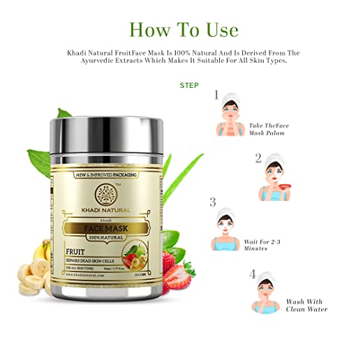 KHADI NATURAL Fruit Herbal Face Mask Pack, 50g - Image 4