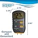 HQRP 2-Pin Moisture Meter Analyzer Gauge Tester Wood, Drywall and Home Inspection Tool, Detection Hidden leaks in Drywall, Plaster, Carpet, Concrete, Ceiling, Humidity Detector