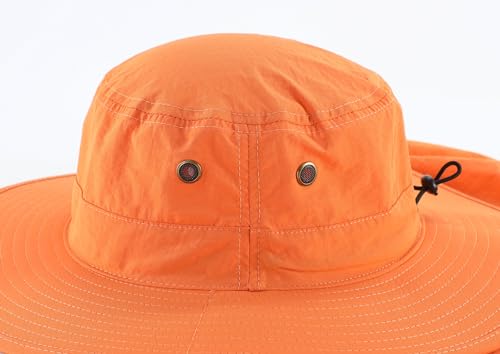 Image of Home Prefer UPF50 Mens Sun Hat with Neck Flap Quick Dry UV Protection Cap Womens Wide Brim Fishing Hat Neck Flap Beach Garden
