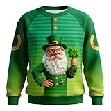 Generisch Festlicher grüner Grafik-Hoodie, leichtes ärmelloses Sweatshirt mit atmungsaktiver Schicht Aufdruck (Green, XXXL)