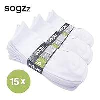 sogzz | 15 Paar | Sneaker Socken 80% Baumwolle Kurzsocken Damen Herren, Low-Cut Füßlinge für Arbeit, Sport und Freizeit (43-46, Weiß) – Ansicht 4