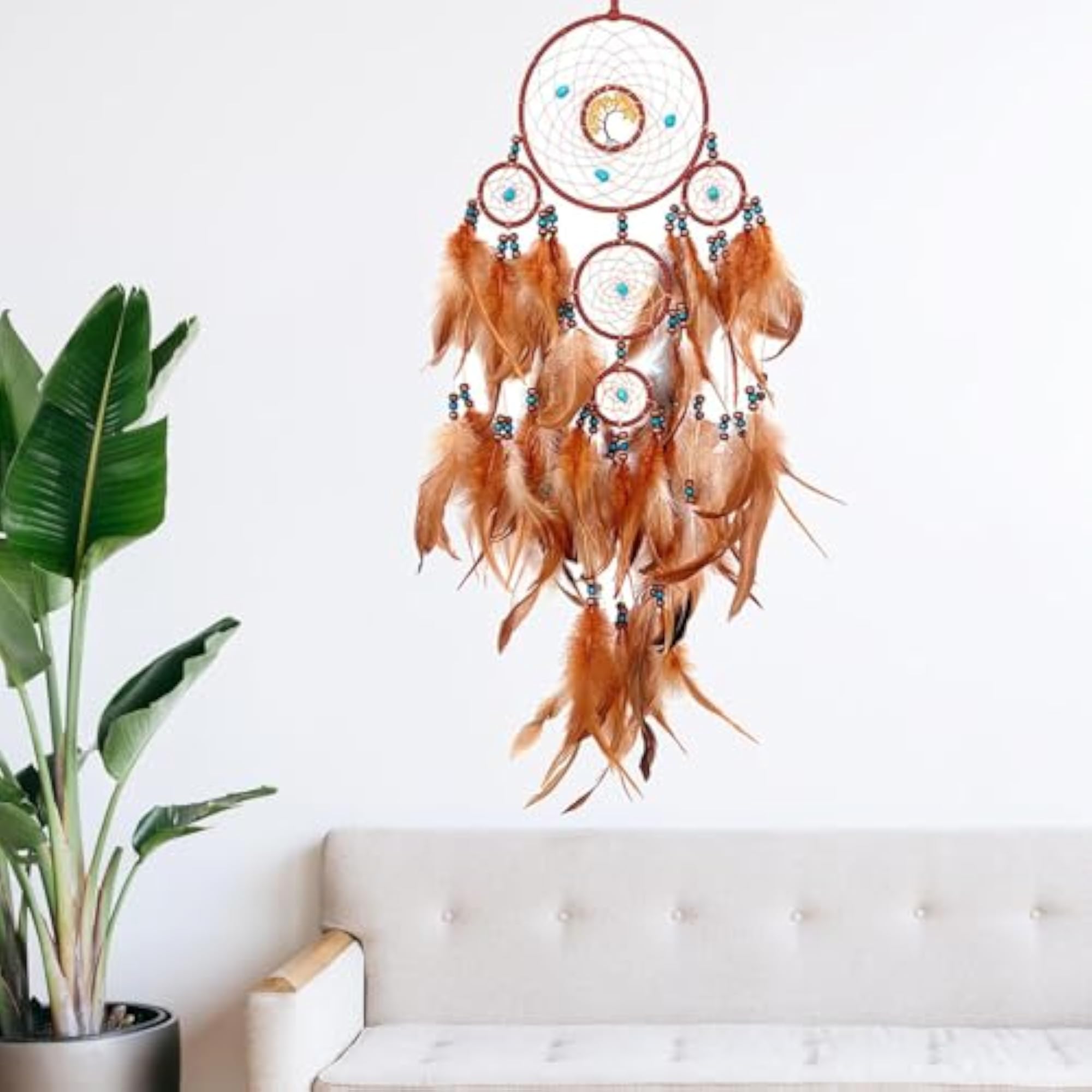 Dreamcatcher with Feather Ornament for Ceremony Backdrop