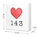 143 I Love You Gifts,Valentine's Day Wood Table Sign,Love Wooden Decor,Couples Gift Ideas,Wedding Gifts for Couple,Love Decorations for Home Bedroom Shelf Desk Decor