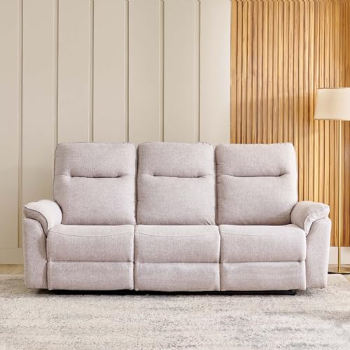 Image of Home Centre | Artise Fabric 3+1+1 Seater Recliner Set | Recliner Sofa for Living Room | Solid Wood | Beige | 1 Year Warranty