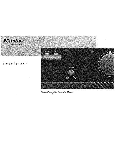 Harman Kardon CITATION 21 Amplifier Owners Instruction Manual Reprint [Plastic Comb]