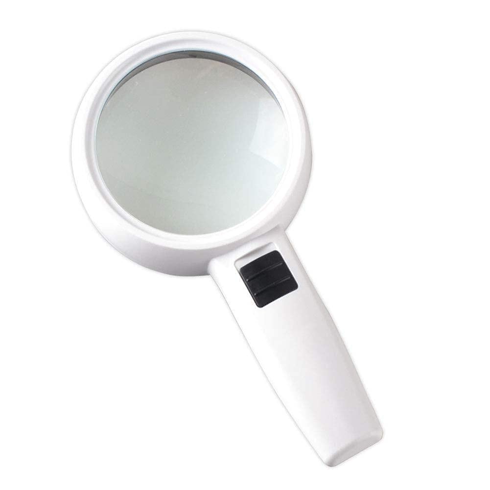 Lupa Boutique, Lupa Portátil, Lupa Led 30x, Lupa Iluminada de Mano con 3 Luces Led, Lupa de Lectura, Lente de Doble Cristal