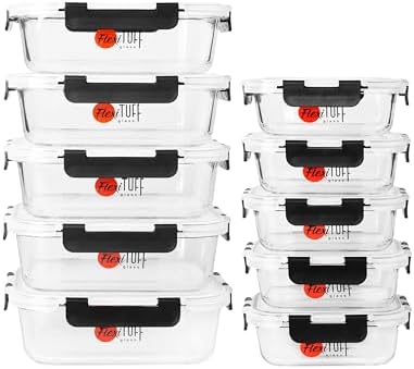 20pcs Set Food Storage Containers (10 Airtight & 10 Lids) |Lunch ...