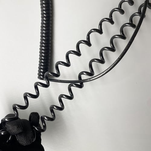 Cable apantallado de 5 polos contra enredos y tirones con muelle elástico de 1.25m 3