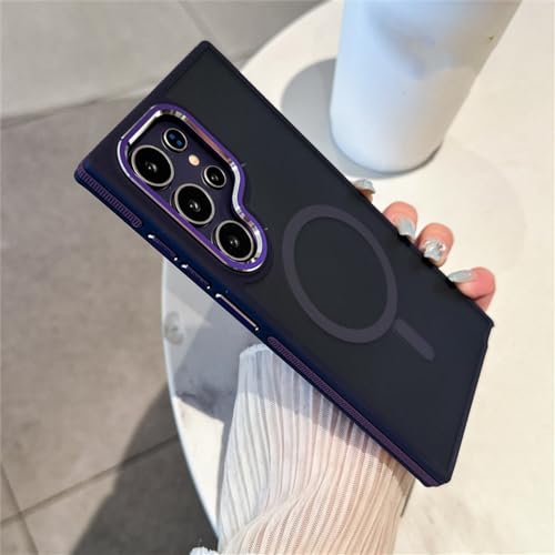 Étui magnétique de luxe en finition mate premium pour Samsung S23 Ultra