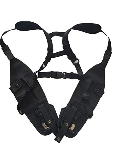 Lewong Universal Hands Free Chest Harness Bag Holster for Two Way Radio (Rescue Essentials) (Vest Harness)