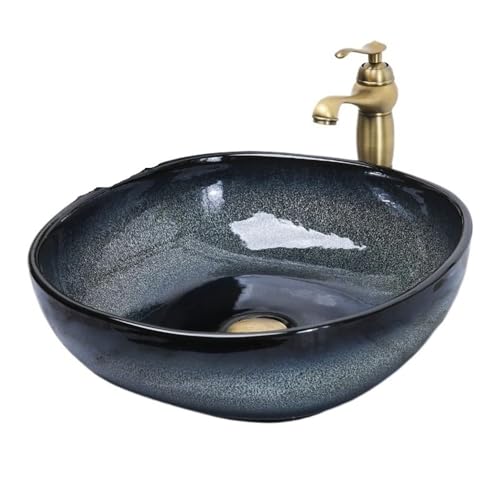 セラミックホームバスルームシンク小型バルコニーアパートカウンタートップ洗面台 洗面台