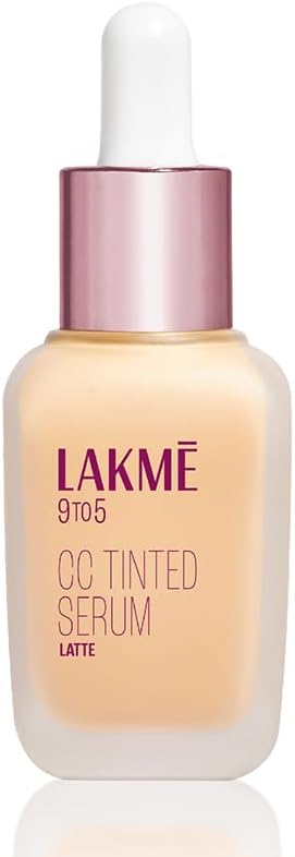 Lakme CC Tinted Serum with 2% Hyaluronic Acid||Tinted Moisturizer to Brighten Skin|| Conceal Dark Spots|| Latte - 30ml
