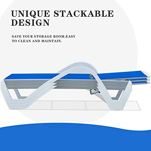 Domi Outdoor Living Adjustable Chaise Lounge Aluminum Outdoor Patio Lounge Chair With Armrest All Weather Five-Position Recliner Chair For Patio,Pool,Beach,Yard thumb #3