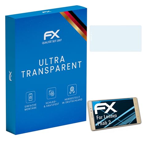 atFoliX Schutzfolie kompatibel mit Lenovo Phab 2 Folie, ultraklare FX Bildschirmschutzfolie (3X)