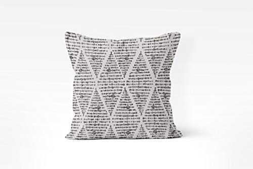 Alicert5II Boho - Funda de cojín, Color Negro y Blanco Cojín de Tiro