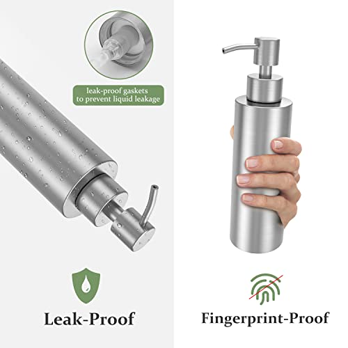 Arktek Soap Dispenser -Stainless Steel Countertop Soap Dispenser Rust Proof Liquid Hand Soap Dispenser, Premium Kitchen Soap Dispenser Pump For Liquid Bathroom Hand Dish Lotion (11.8 Oz / 350 Ml) #TOP4