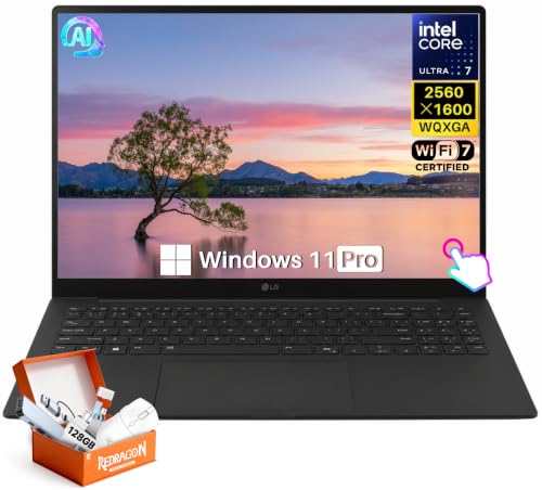 Image of LG Gram Pro 16 Laptop 2026, Intel Core Ultra 7 355 Processor, 32 GB RAM, 4 TB SSD, WQXGA (2560 x 1600) Touchscreen, Thin and Lightweight Dual AI Copilot+ PC, Up to 28.5 Hours, Wi-Fi 7, Windows 11 Pro
