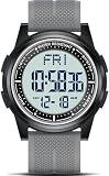 WIFORT Orologio da uomo impermeabile per sport, orologio digitale ultrasottile con visione ad ampio angolo, orologio militare, cronometro, doppio tempo, tempo frazionato, cronometro con