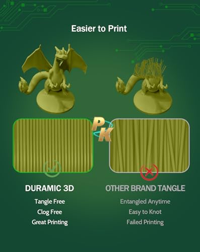 Image of DURAMIC 3D PLA Filament Basic for 3D Printer Neatly Wound Easy Printing | 3D Printing Filament 1.75mm, Dimensional Accuracy + /- 0.02 mm, Fit Most FDM 3D Printers 1KG PLA Brownish Green