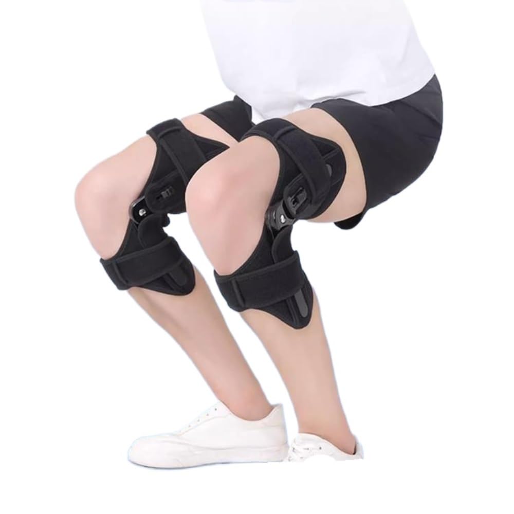 Supporto for ginocchio Exoskeleton Booster - Protezione articolare for corsa e camminata negli anziani(Black,L(60-80KG))