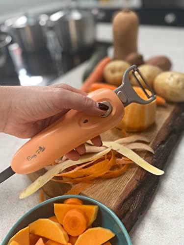 Ultimate Butternut Squash and Multi Vegetable Peeler, Effortless, Electric Mains Powered, Helps Hands with Arthritis Peel Orange / Silver / Grey (23x6.5x5.5cm)