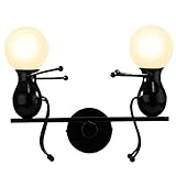 Kawell Humanoid Wall Light Fixtures Modern Wall Lamp Creative Wall Sconce Light Art Deco Max 60W E26 Base for Children Room Bedroom Bedside Living Room Stairs Hallway Restaurant Kitchen