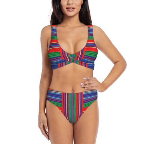Bikini croisé Kente pour vos vacances d'été et séances de bronzage autour de la piscine