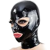 SM Bondage Maske Sexy Latex Maske Extrem Sklave Fetisch Sex Spiele BDSM Maske für Paar Dunkelspiel Erotikspiele Cosplay Sexspielzeug Latex Kopfmaske Bondagen Kopfmaske mit Reißverschluss Erotik