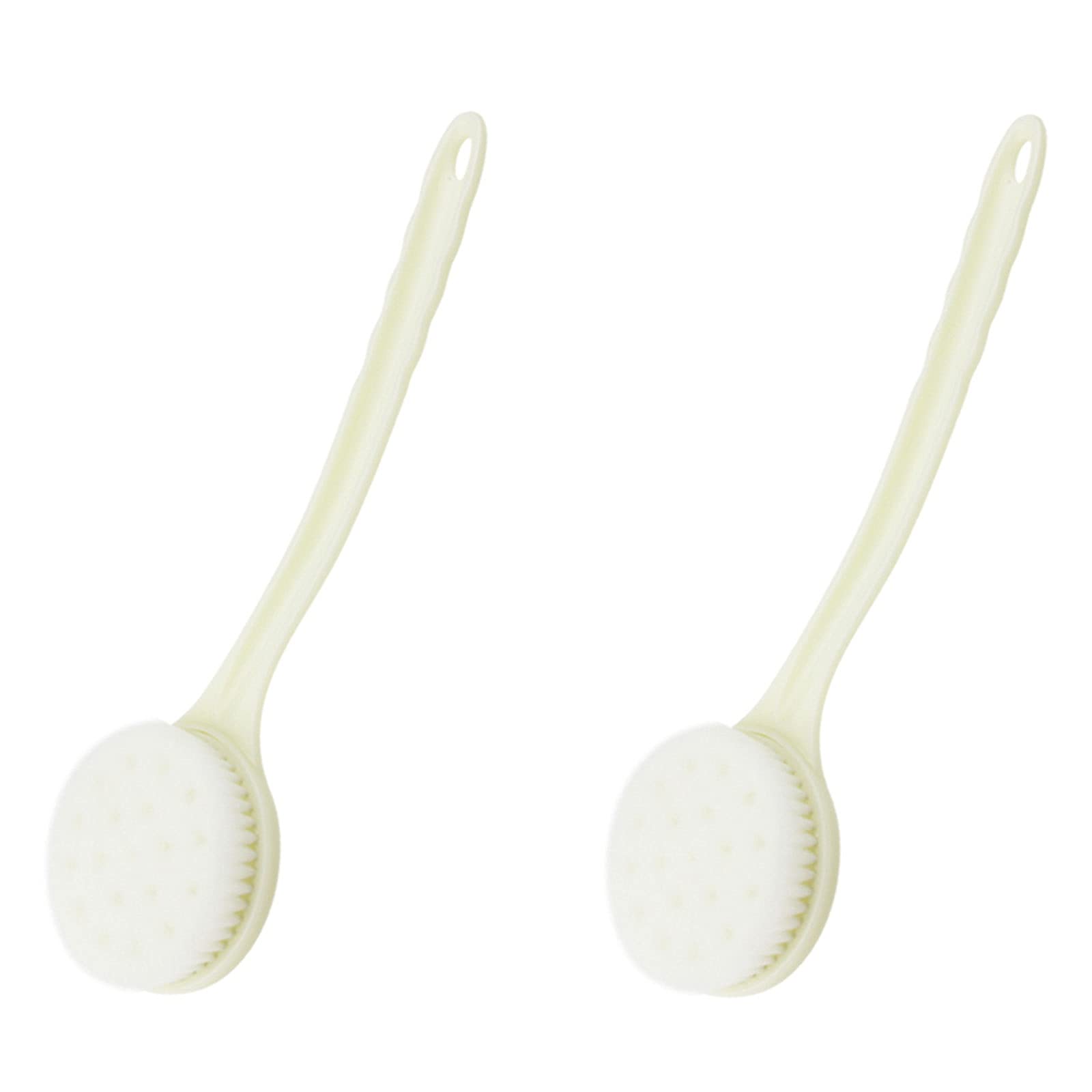 Cepillo de Ducha Cepillo para el Cuerpo del baño Paquetes de 2 Cepillo de baño Largo Cepillo para Masaje en la Espalda Toalla de baño Cerdas Suaves y Productos de Barro (3 Colores disponibl