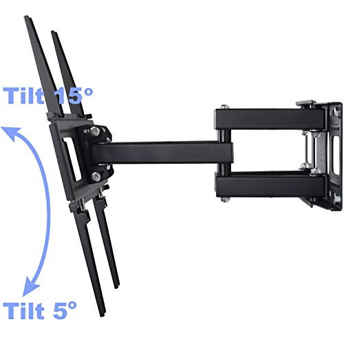 VideoSecu MW340B2 TV Wall Mount Bracket for Most 32-65 Inch LED, LCD, OLED, UHD Plasma Flat Screen TV, with Full Motion Tilt Swivel Articulating Dual Arms 14" Extend,400x400mm,100 LBS WR9 by VideoSecu - Image 4