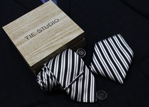 Image of TIE STUDIO Men's Necktie Pocket Square & Cufflinks