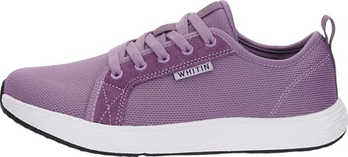 Image of WHITIN Women's Wide Toe Box Walking Shoes Zero Drop Sneakers | Durable Rubber Outsole, Removable Insole, Lace up Custom Fit, Wide Width Design for Natural Toe Splay