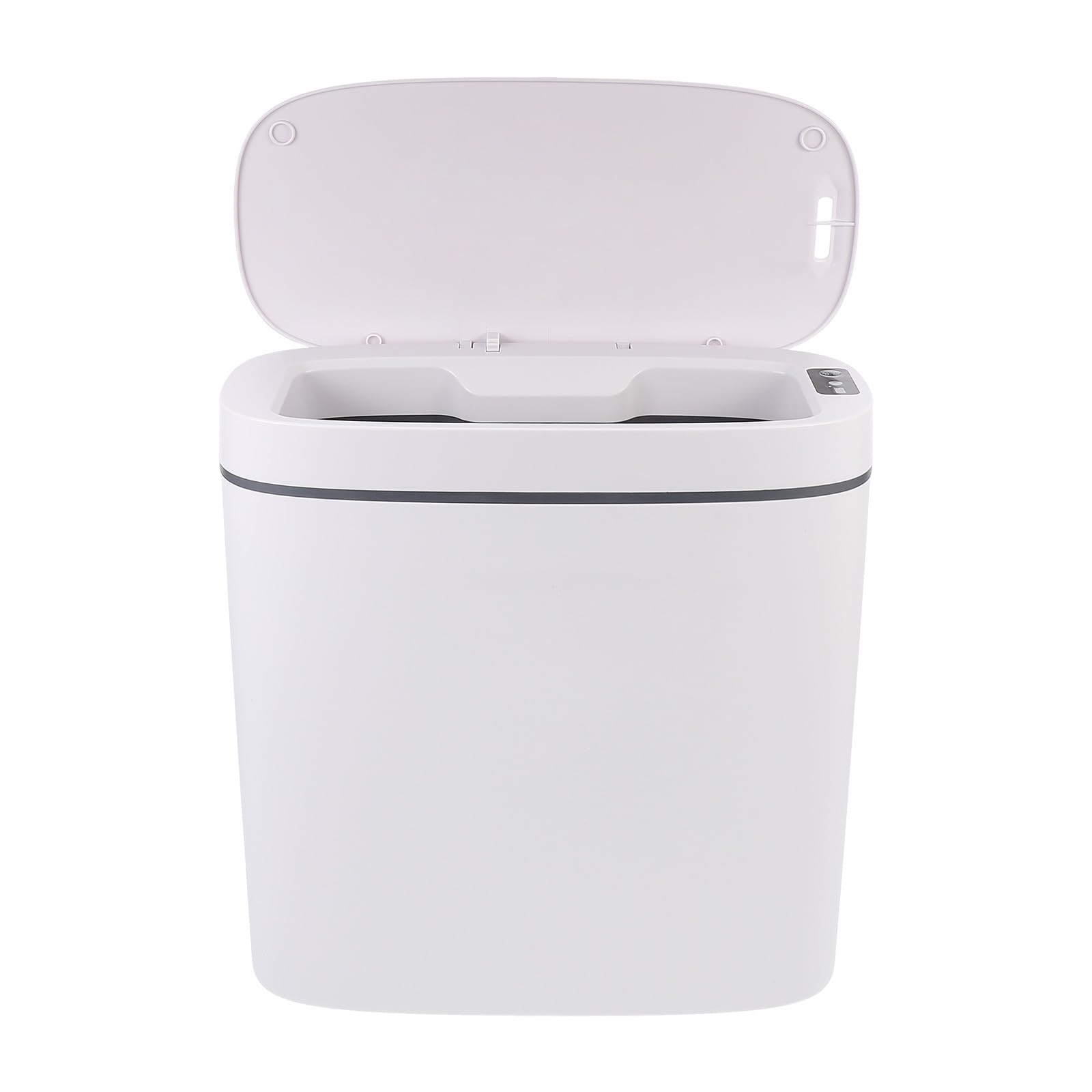 Holibanna Intelligenter Sensor Mülleimer 14L aus PP Weiß Automatischer Küchenmülleimer mit Glatten Kanten für Küche