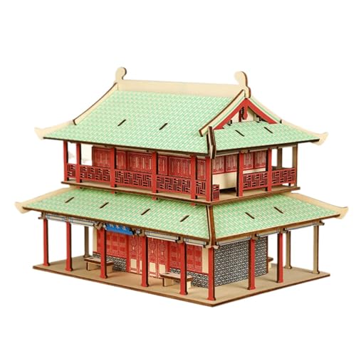 模型 3D木製パズル古代建築スマート手作りおもちゃDIYギフト ペーパークラフトキット (C)